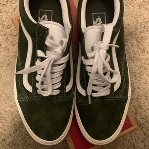 Olive green suede vans